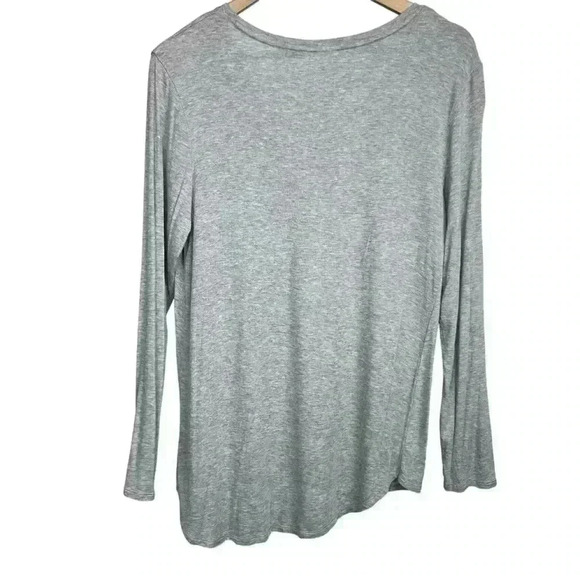 Time and Tru Gray Long Sleeve Maternity Top | Size Large - Picture 2 of 3